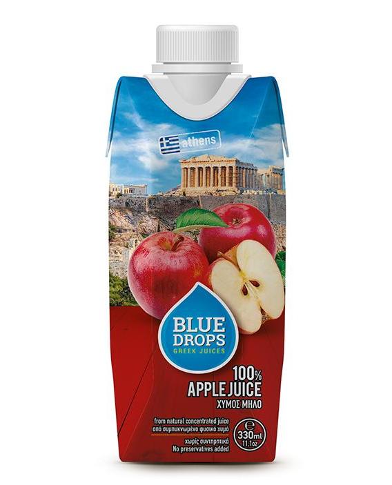 藍依洛BlueDrops蘋果汁(330ml)